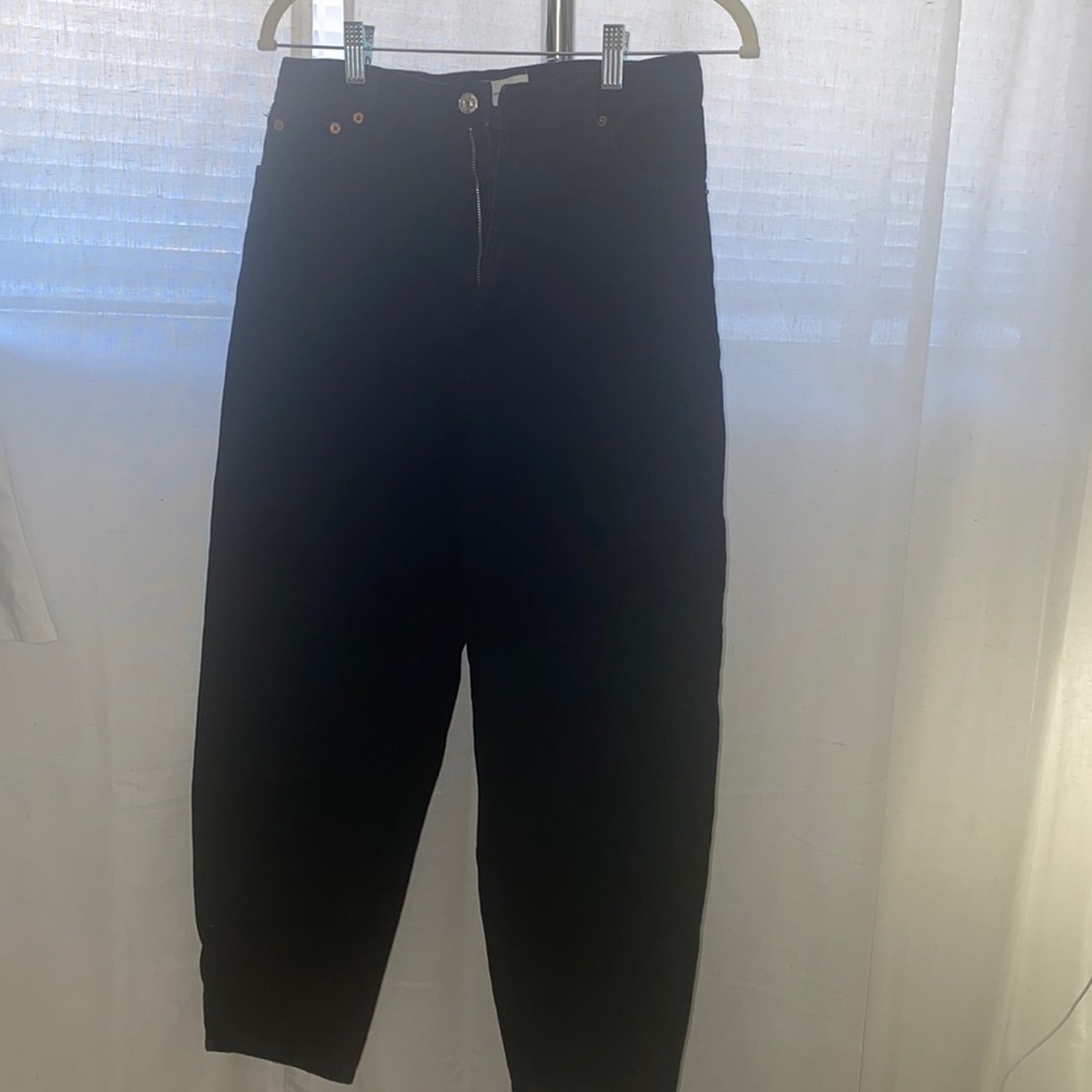 Zara High Waisted Black Jeans